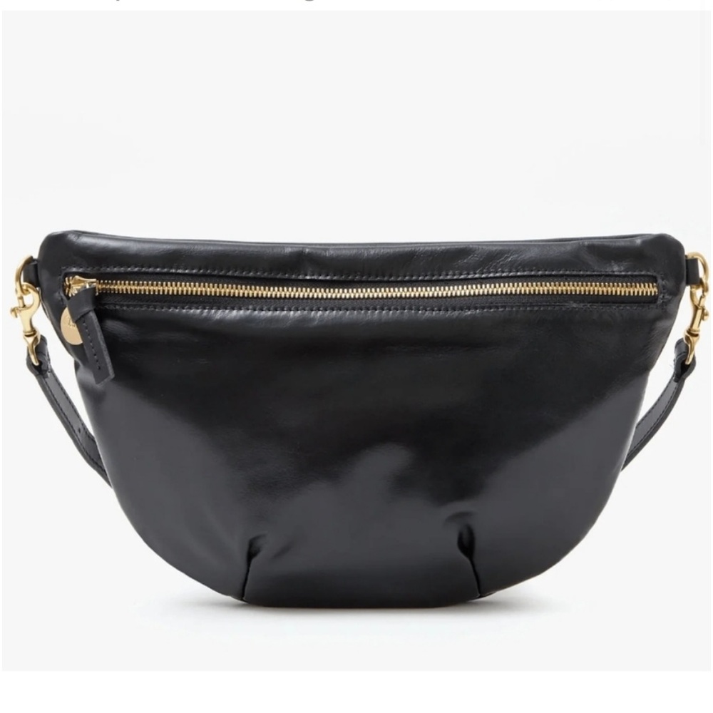 Clare V. Grande Fanny in Black Leather